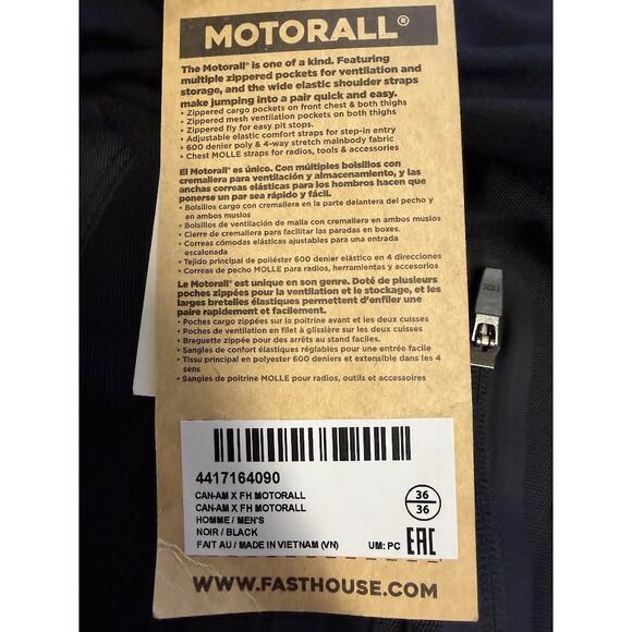 NWT! Can-Am Men's Can-Am x Fasthouse Motorall  Black 36 - Picture 12 of 16